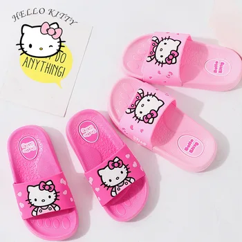 

Children Cartoon Slippers for Girls Summer Beach Sandals Kids Bathroom Toddler Indoor Home Shoes Hello Kitty Shoes for Girls