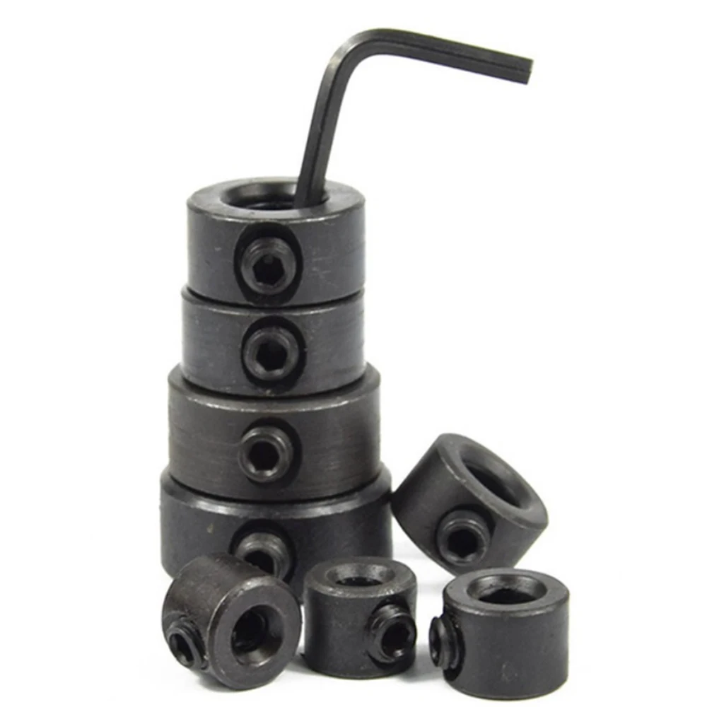 

Carbon Steel Riveting Drill Adapter Bit Locator Blackening Black 7pcs Instruments Woodworking Ring Positioner Tool Accessories