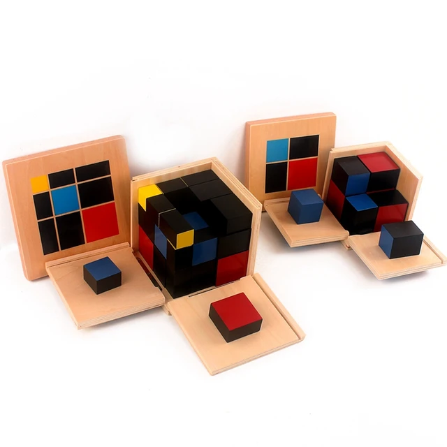 Montessori Arithmetic Algebraic Binomial Cube Trinomial Cube Wooden Toys Mathematics Materials for Elementary Wooden Math Toys 3