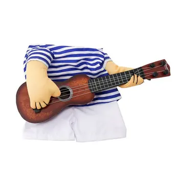 

Cute Funny Pet Guitar Clothes Cat Dog Guitarist Dressing Costume Pet Guitar Dress Cosplay Perform Clothing Pet Products