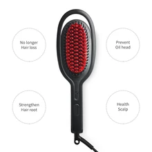 Kemei, электрический массажный выпрямитель для волос, профессиональная щетка для ухода за волосами, расческа для девушек и девушек, инструменты для выпрямления волос F30