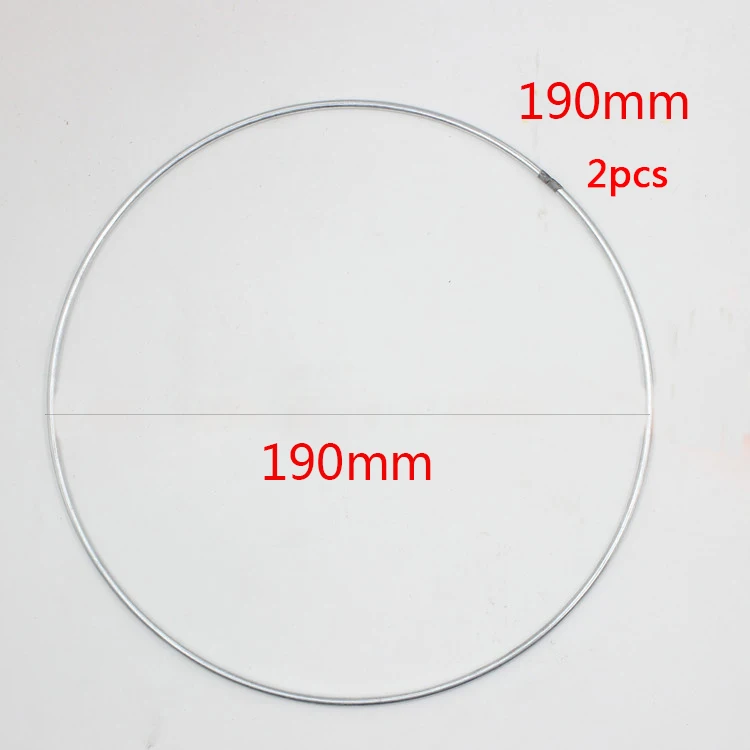 1pack/lot Rhodium Big Dream Catcher Circle Ring Craft 40-190mm Metal Rings For Dream Catchers Hoops Hanging DIY Connectors - Цвет: 190mm 2pcs