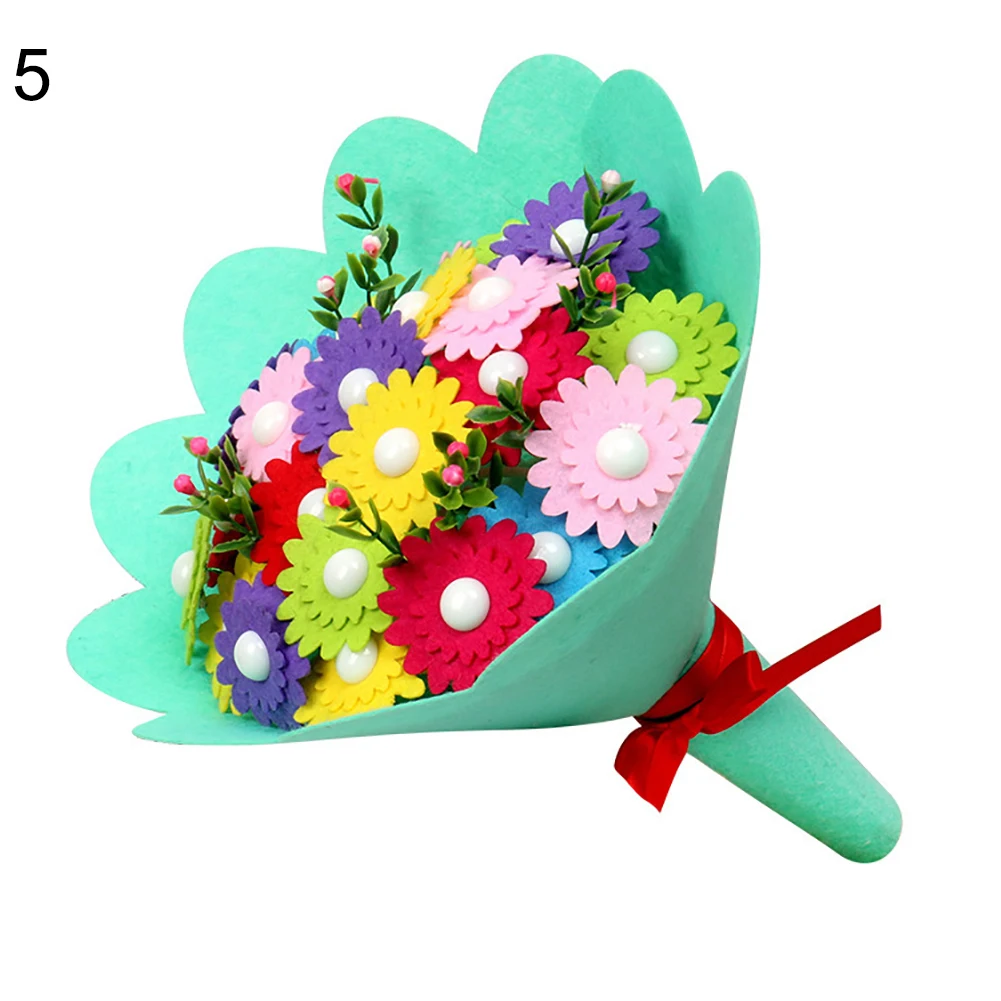 Ручная головоломка для детского сада, нетканый букет цветов, сделай сам, детская игрушка для рукоделия, подарок