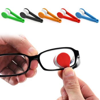 

1PC Mini Microfiber Two-side Sunglasses Brush Eyeglass Cleaner Brush Spectacles Rub Cleaner Glasses Clean Tool Brush Random