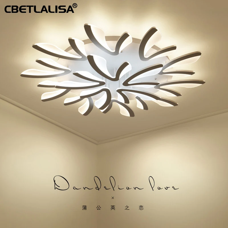 

CBETLALISA.Led ceiling chandelier lights for living room bedroom dining room cabinet, white and black color, AC90-260V chandelier