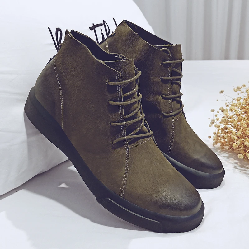 2021 New Mens Cow Leather Waterproof Hiking Shoes Mountain Hiking Boots Trainers Breathable Jogging Shoes Trekking Shoes Outdoor