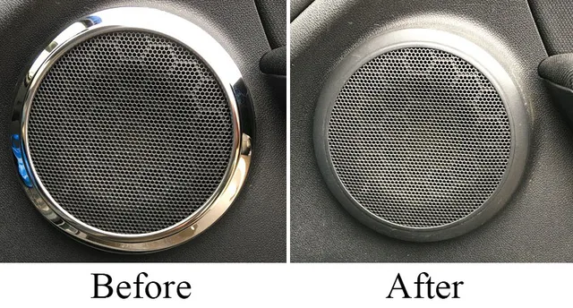 Stainless Steel Door Speaker Stereo Sound Cover Decorative Molding Trims  for Renault Megane 3 III Fluence Samsung SM3