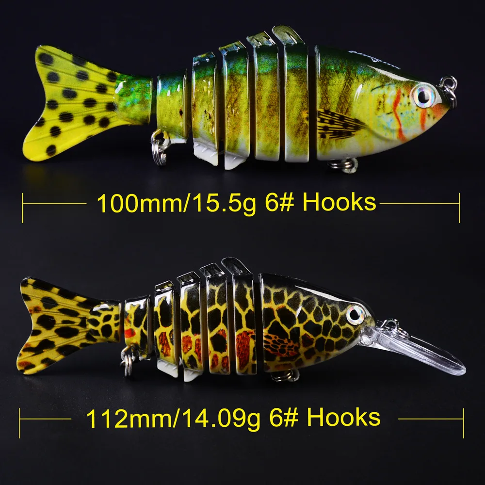 Lida Fish бренд 6-piece приманка для рыбалки набор искусственная наживка многосекционная рыба костюм Встроенная приманка Реалистичная и элегантная