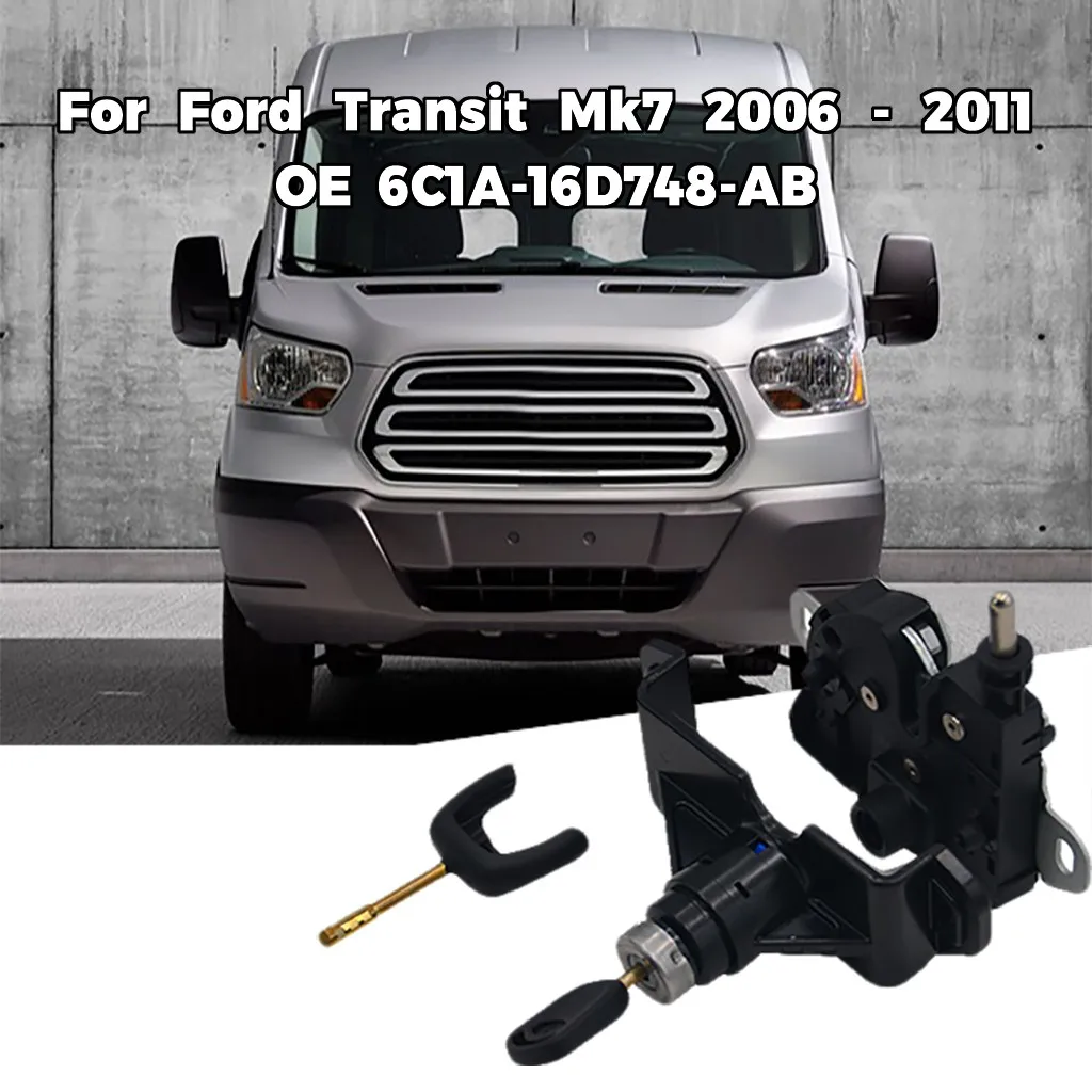 Замок капота Полный комплект с 2 ключами для Ford Transit Mk7 2006-2011 OEM 6C1A-16D748-AB высокая производительность износостойкость 8X