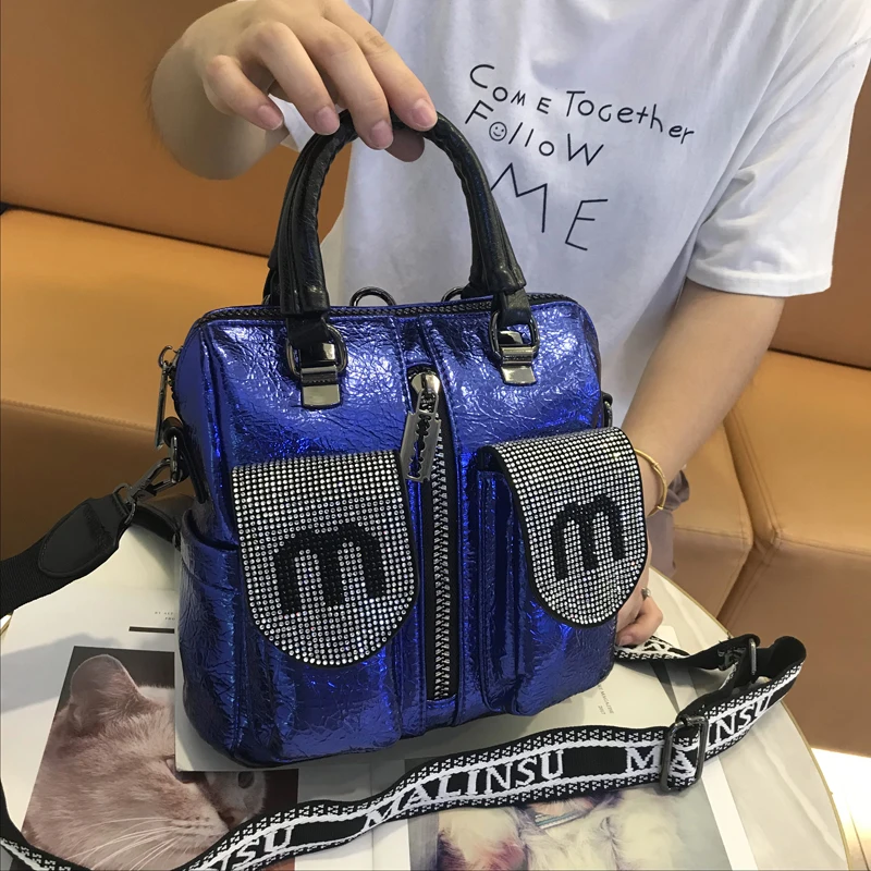 

Laser Shiny Small Bag 2020 New Diamond Hit Color Fashion All-match Backpack Women Multi-purpose Bag Mochila Feminina Bolso Mujer