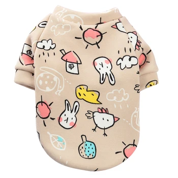 

Pet Dog Clothes Cartoon Print Dog Sweatshirt Winter Warm Dog Coat Cats Pullover Coat Pet Clothes Supplies