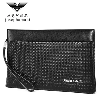 

Envelope package new portfel Large capacity Clutch Head layer cowhide men wallet JOSEPHAMANI brand genuine leather wallet