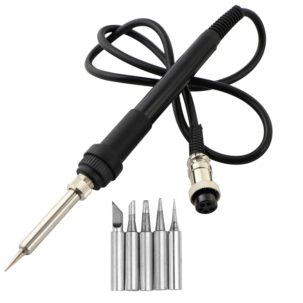Soldering Iron 907 Handle For 936 852D+ 853D 898D 936B 937D Solder Repair Rework Station 5pcs Solder Iron Tip