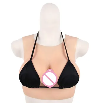 

One-piece Artificial Breast Transvestites Artificial Breast Inserting Breast Latex Underwear Synthetic Leather Men Corset