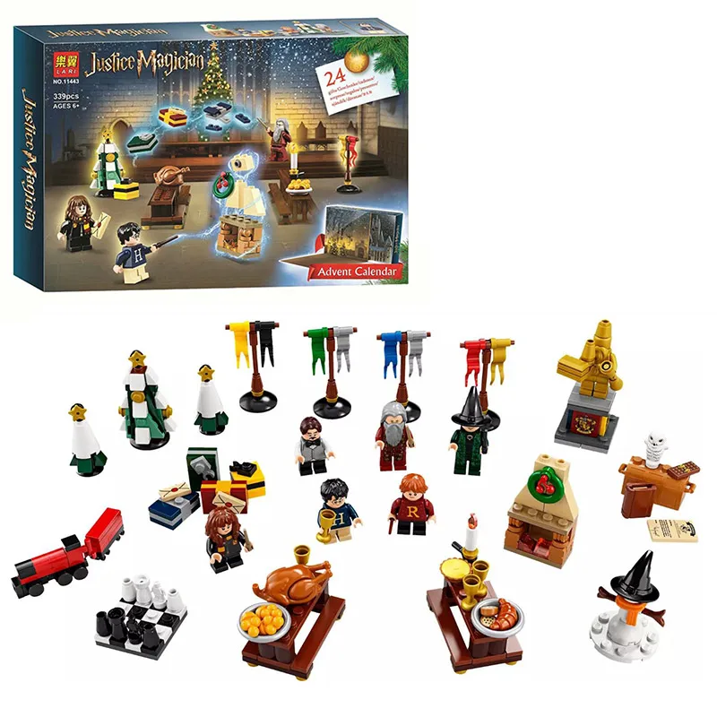 Online Bela 11443 Potter película Adviento calendario bloques de construcción educación juguetes creativos regalo de Navidad Compatible mago Potter 75964