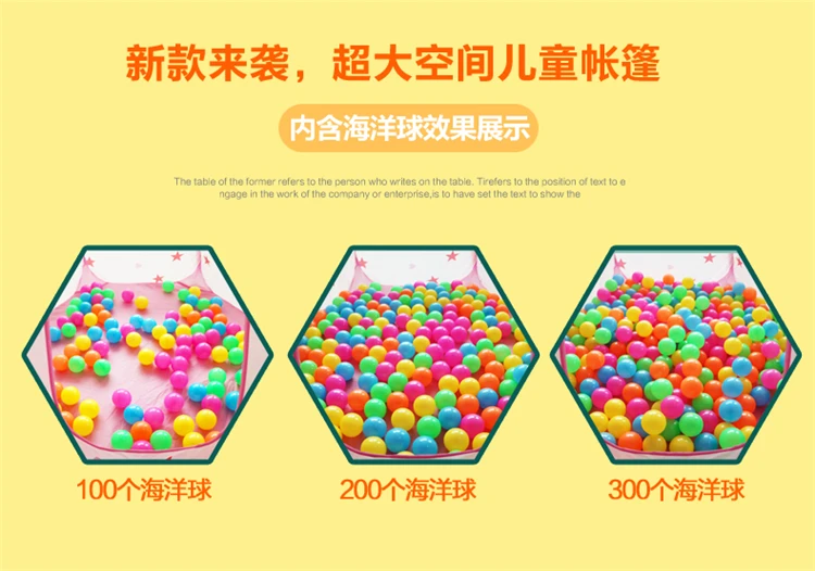 Kids Tent Game House Indoor Outdoor KID'S Tent House Toy Princess House GIRL'S Unisex Oceans Ball Pool