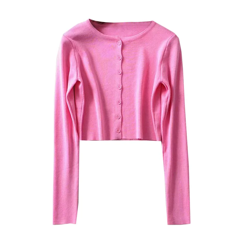 Blusa De Manga Larga Con Lentejuelas Para Mujer, Con Purpurina Brillante, Ajustada, Cuello Redondo, Sexy, Para Fiesta, Y2K, Rosa Encendido