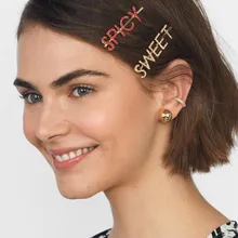 Креативные милые пряные заколки для волос, цветные стразы, заколки с искусственным жемчугом, блестящие аксессуары для волос F08341