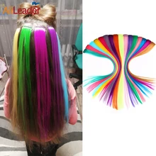 Alileader – Extensions de cheveux synthétiques à clips, postiches longues et lisses, une pièce, 57 couleurs, à Clip