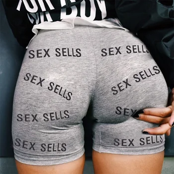

Hirigin Sexy New Sexy Women High Waist Letter Elastic Waist Shorts Bottoms Summer Hot Bodycon Slim Yoga Running Sports Shorts