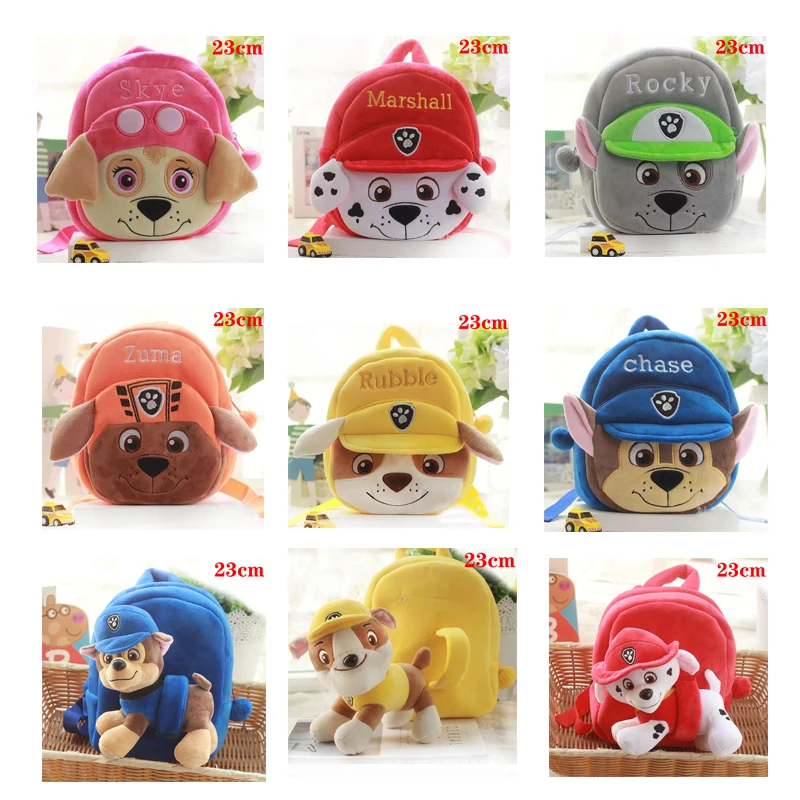 

Paw Patrol Dog Cartoon Plush Backpack Chase Anime Doll Toy Separable Small School Bag Soft Harmless Children Action Figures