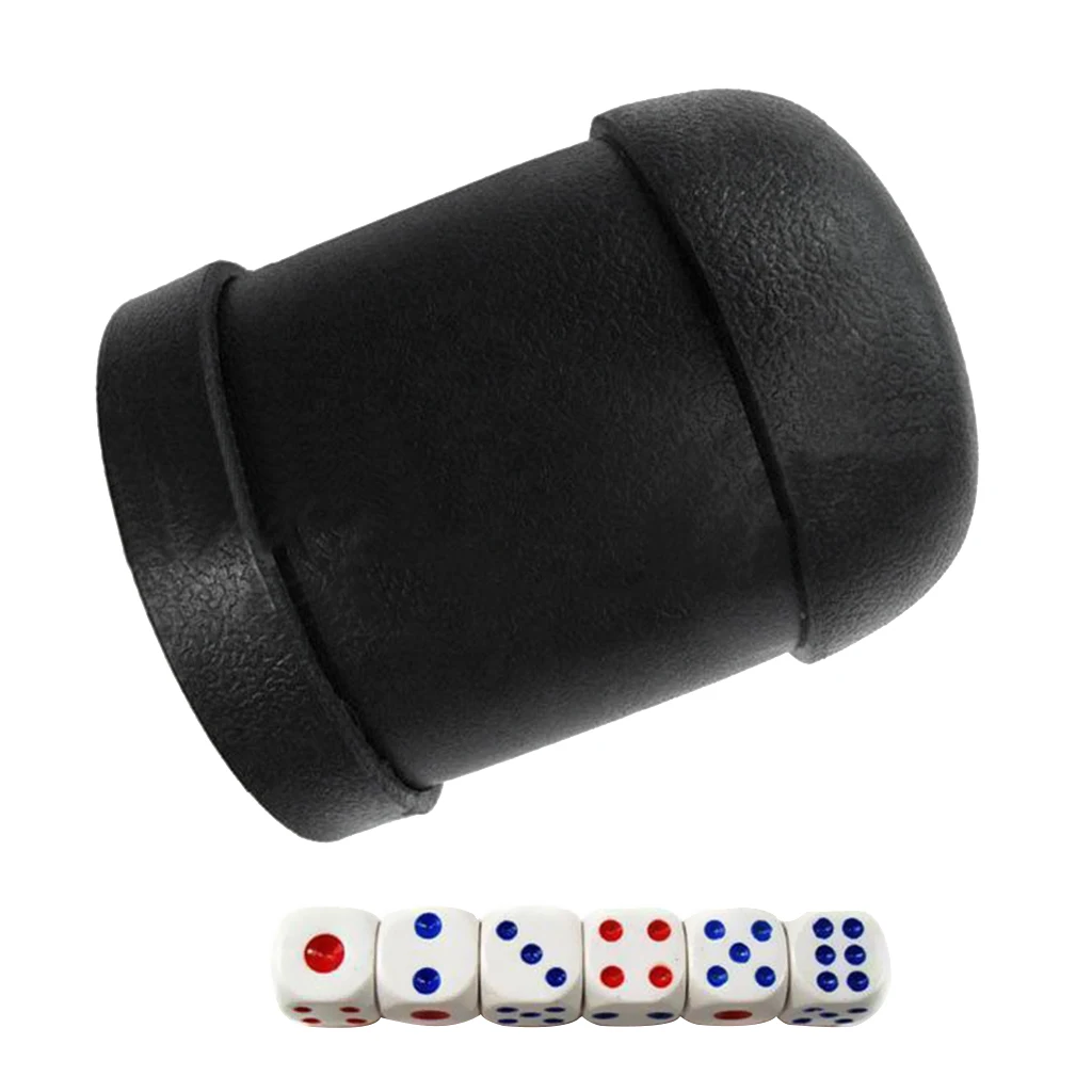 KTV Club Bar Black Hand Shaking Dice Cup Party Drinking Games Toy + 5 Dices