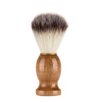 

Bristles Wooden Handle Brush Men's Shaving Beard Brush Salon Men Facial Beard Cleaning Appliance Shave Tool Razor Brush For Men