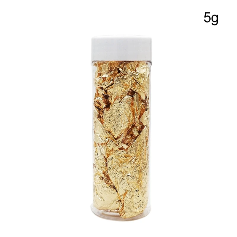 Leaf Flakes Food Decoration Edible Leaf Flakes For Cake Ice Cream Baking Decoration Silver Foil Gold Foil - Цвет: D