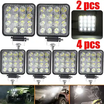 

48W 6000K LED Work Light Bar Driving Lamp For Offroad Car SUV Truck Van Camper