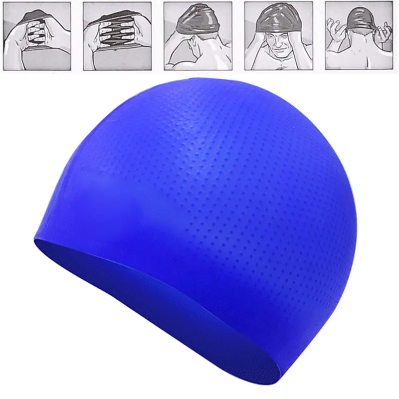 Высокая эластичность силиконовая шапочка для плавания в бассейне водостойкая Кепка шапка для плавания модная