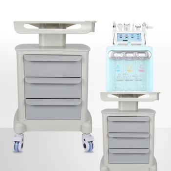 

3 Tiers beauty machine table trolley stand Cart Shelf Universal Rolling Wheels Storage Rack