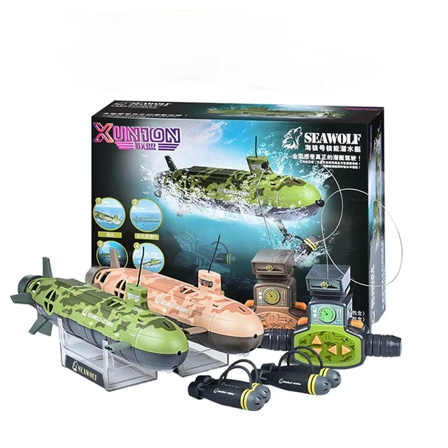 2021 Omnibearing remote control Seawolf upgrade version RC Big submarine 6-Channel 35cm RC Nuclear power Submarine kids toy 6