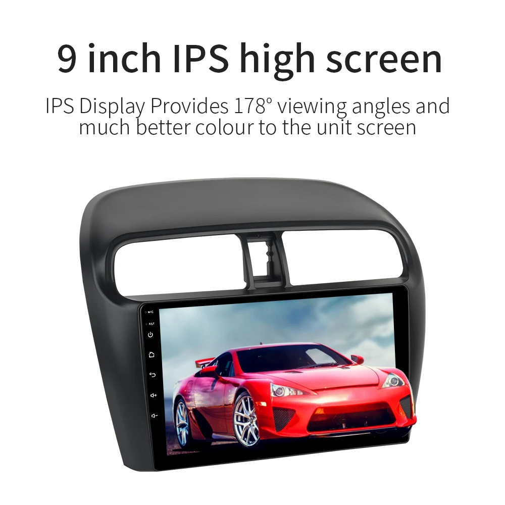 Dasaita Android 9,0 TDA7850 автомобильный радиоприемник " ips 2.5D изогнутый экран 1 din для Mitsubishi Mirage GT G4 Bluetooth gps 4G ram MP3