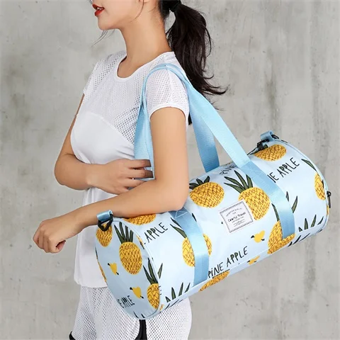 Женская спортивная сумка для йоги, фитнеса, Водонепроницаемая спортивная сумка для тренировок для мужчин, уличная спортивная обувь, женская сухая влажная спортивная сумка для йоги - Цвет: Pineapple
