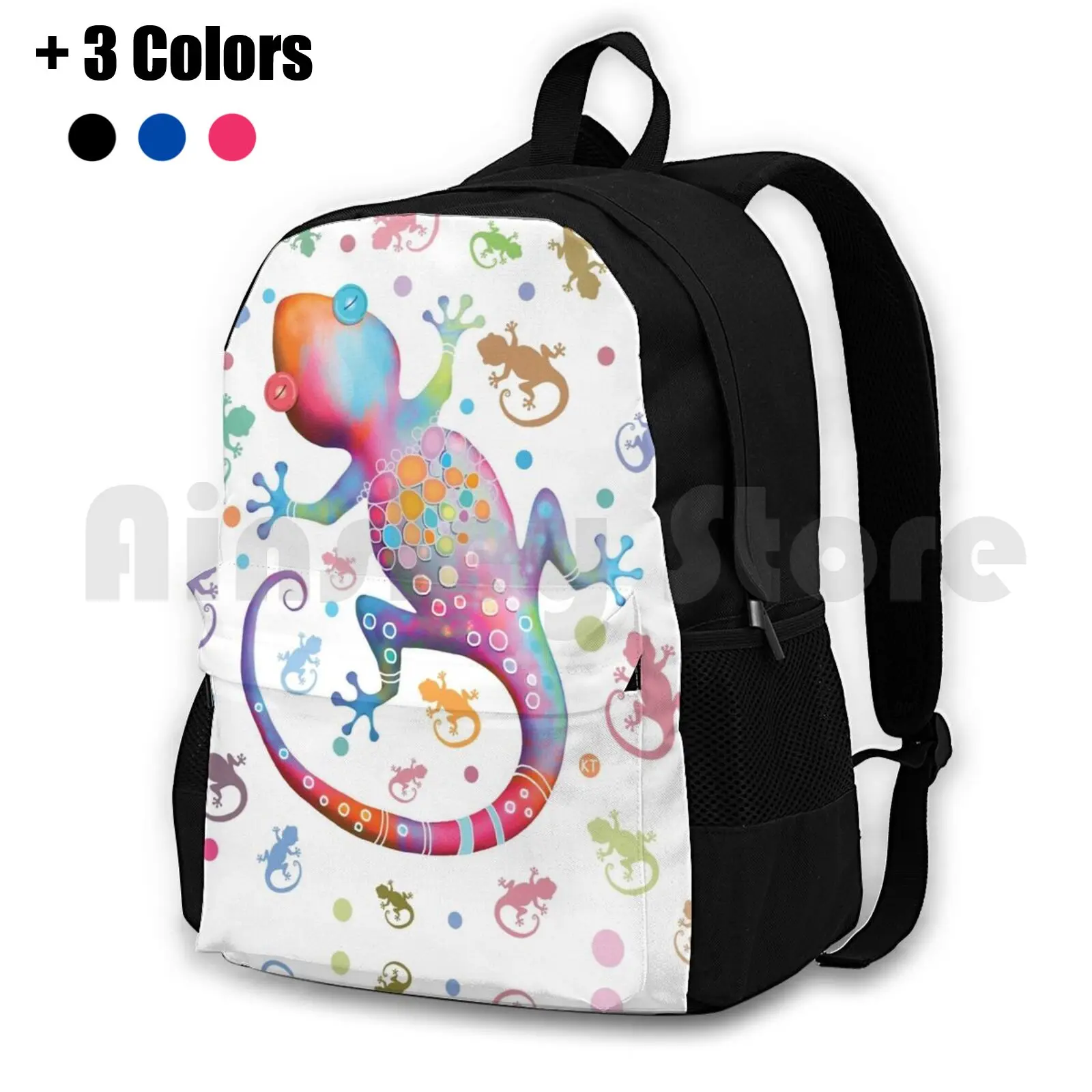 

Походный рюкзак Gecko, водонепроницаемый ранец для кемпинга, путешествий, в виде ящерицы, рептилий, розовых животных