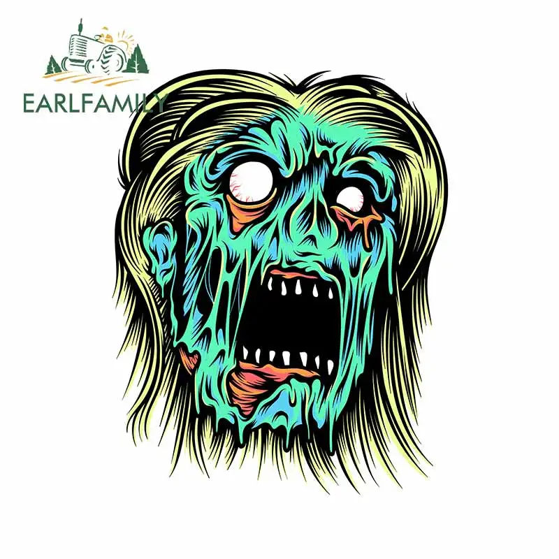 EARLFAMILY 13 см x 10 5 для зеленых зомби крик ужасно сделка фургон графика лобовое стекло