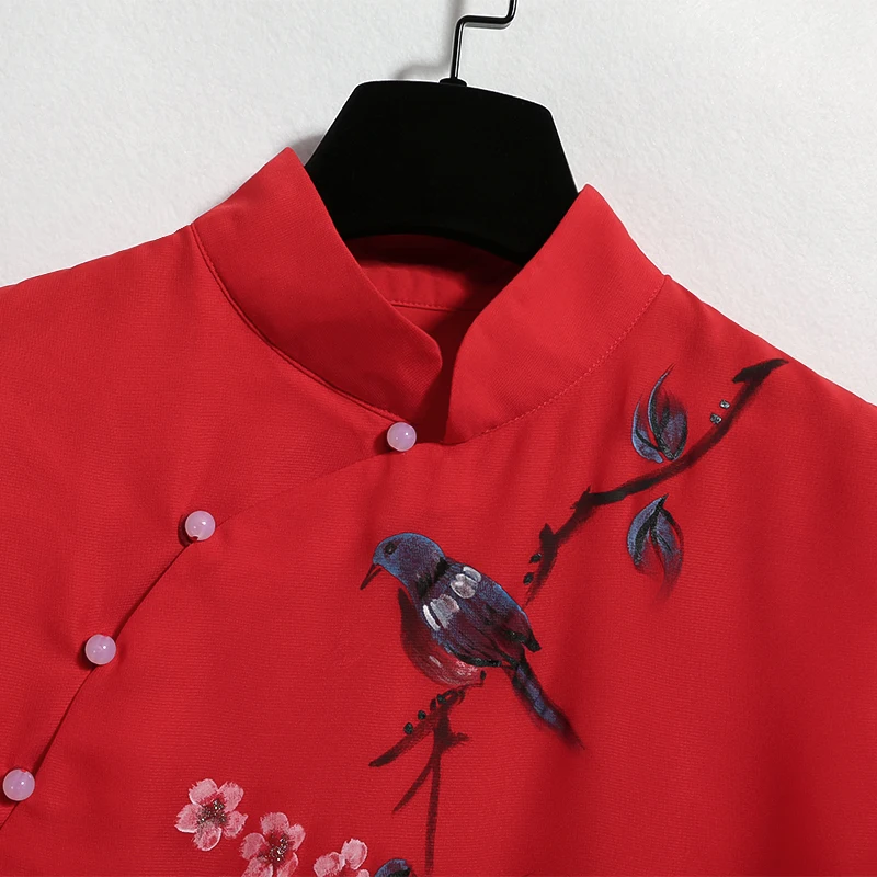 Женский китайский топ, элегантные винтажные cheongsam блузки, китайский традиционный qipao топ в восточном стиле, рубашка hanfu tangsuit