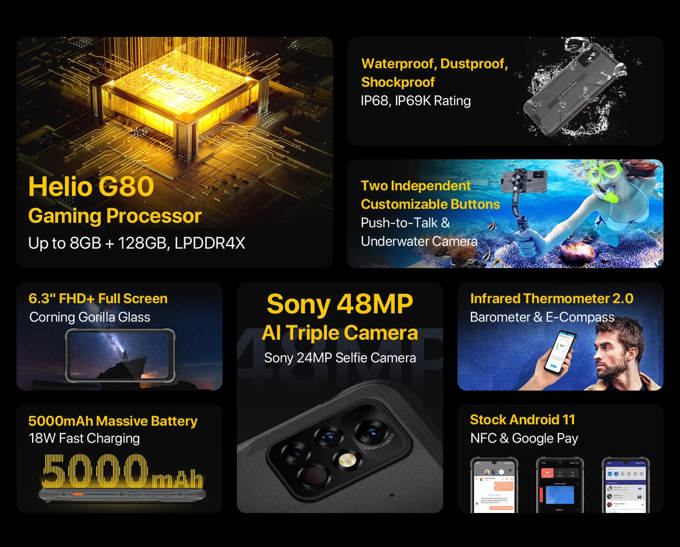 umidigi BISON PRO Android11 SIMフリー Amazon.com: UMIDIGI Bison PRO Rugged Unlocked Smartphones,8g