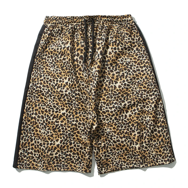

2020 Summer Leopard Print Shorts Men Street Loose Short Pants Men Fashion Hip Hop Cool Short High Quality Bottoms Male Plus Size