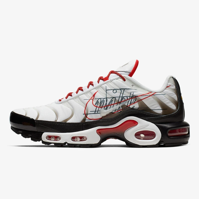 Nike TN Air Max Plus Frequency Pack Оригинальные желтые черные мужские кроссовки удобные спортивные легкие кроссовки# AV7940-700