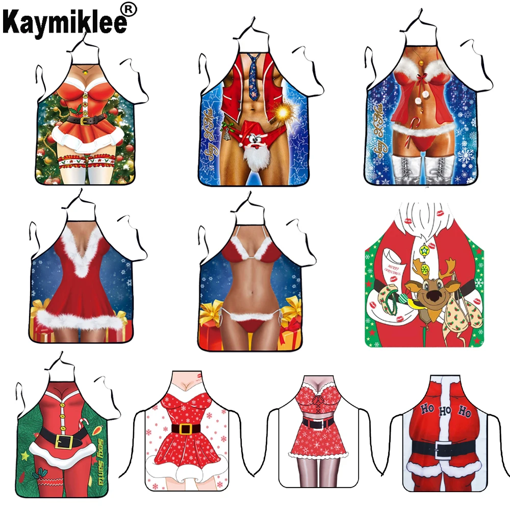26 Цвета мышцы человек забавная Кухня женские фартуки рождественские украшения