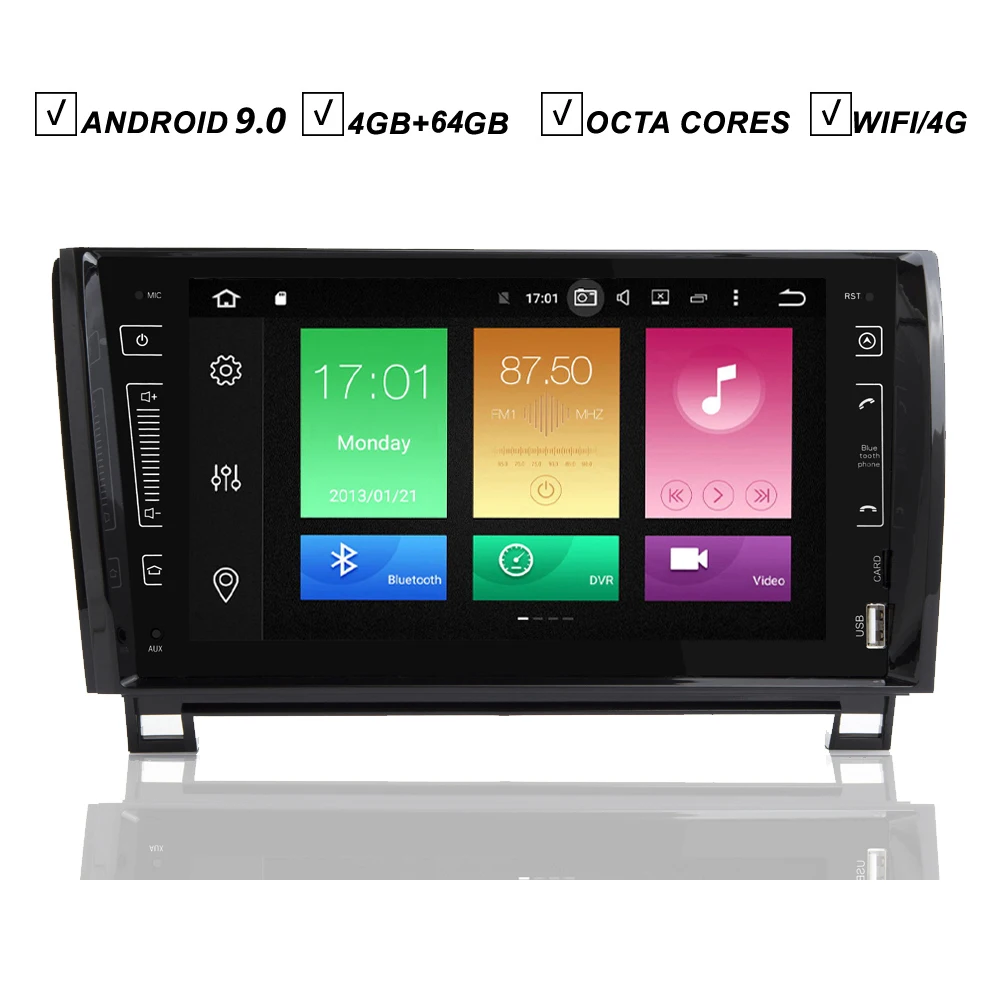 

9''IPS Full Touch Car Android 9.0 DVD GPS Player for TOYOTA Tundra Sequoia Multimedia Raido Vehicle Navigation BT Wifi 4GB+64GB