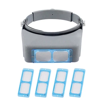 

1X 1.5X 2X 2.5X 3.5X Headband Glasses Illuminated Magnifying Lens magnifier eyewear Magnifying Loupe with Adjustable lens