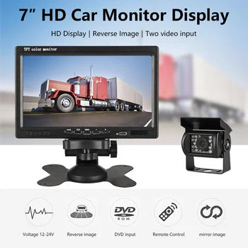

7" TFT LCD Car Rearview Monitor HD 1080P Display camera Reverse Assistance Camera Paking System For 800x480 Vehicle monitors