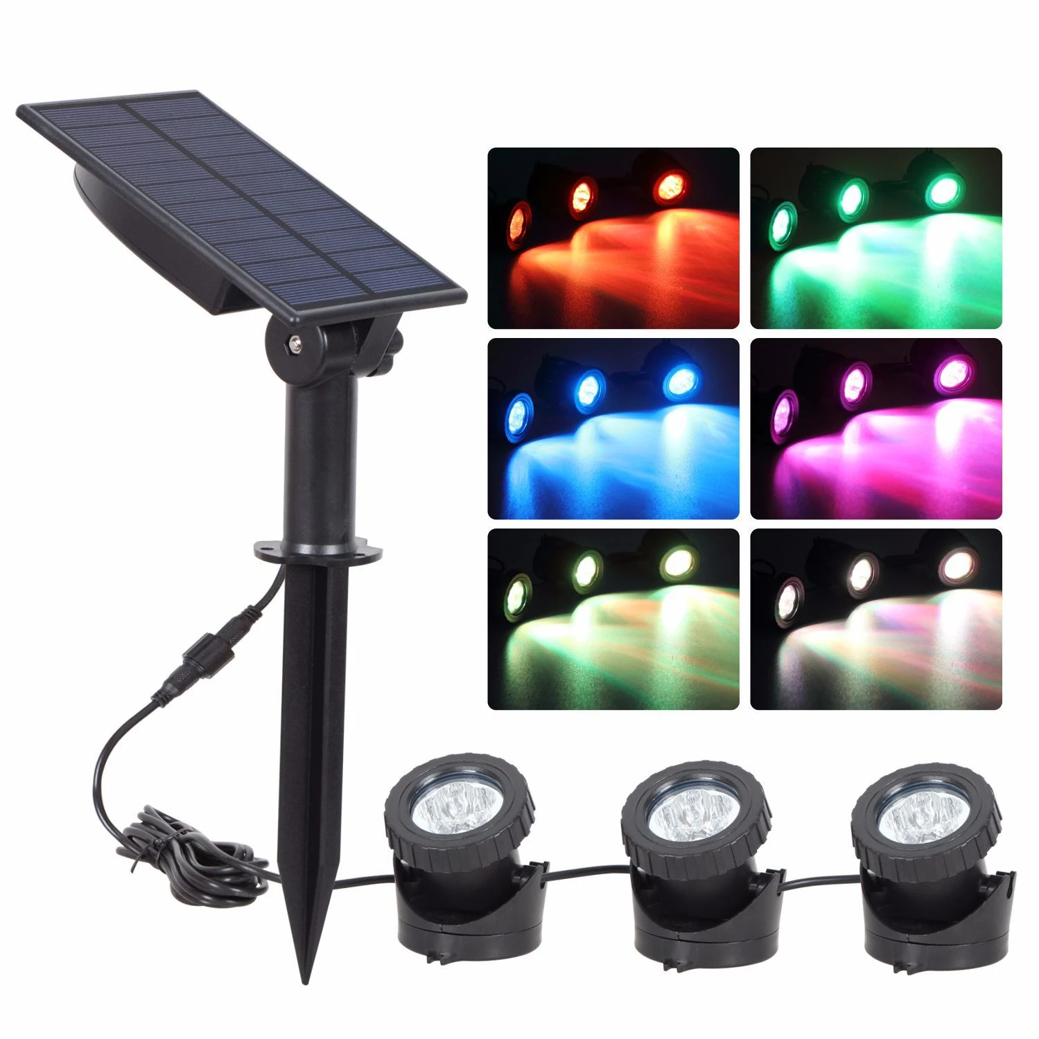 Luzes à Prova Escurecido para Jardim Lagoa Água Subaquática Submersível Fonte Luz Ip68 Paisagem Multi-cor Pode Ser Quintal Spotlight Dip68 Led 3 Cheap Luzes subaquáticas