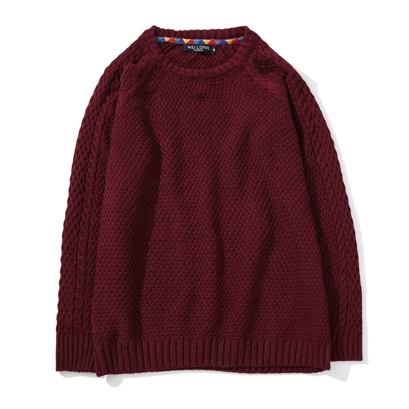 Стиль Китайский повседневный мужской свитер уличная одежда трикотажные пуловеры для осени и зимы