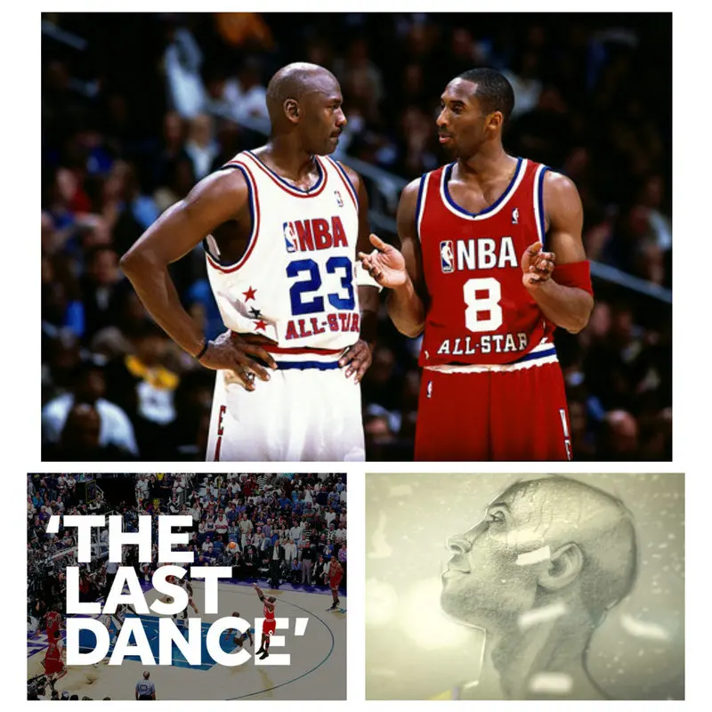 CANVAS Painting Moive NEW Sport 2020 The Last Dance Michael Jordan VS Dear Basketball Kobe Bryant All Star Game Poster Wall Art|Painting & Calligraphy| - AliExpress