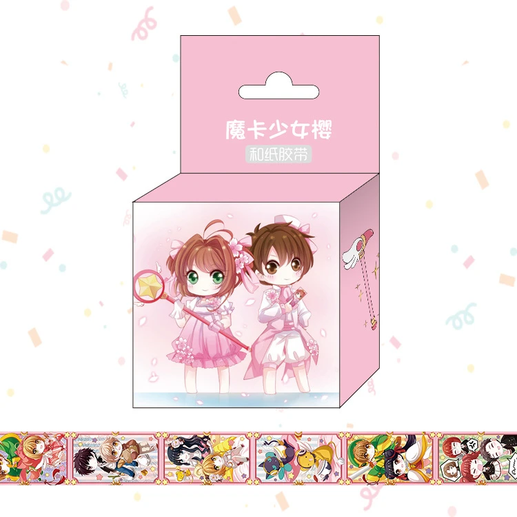 

1.5cm*5m Anime Card Captor Sakura Cardcaptor Sakura Washi Tape Adhesive Tape DIY Scrapbooking Sticker Label Masking Tape