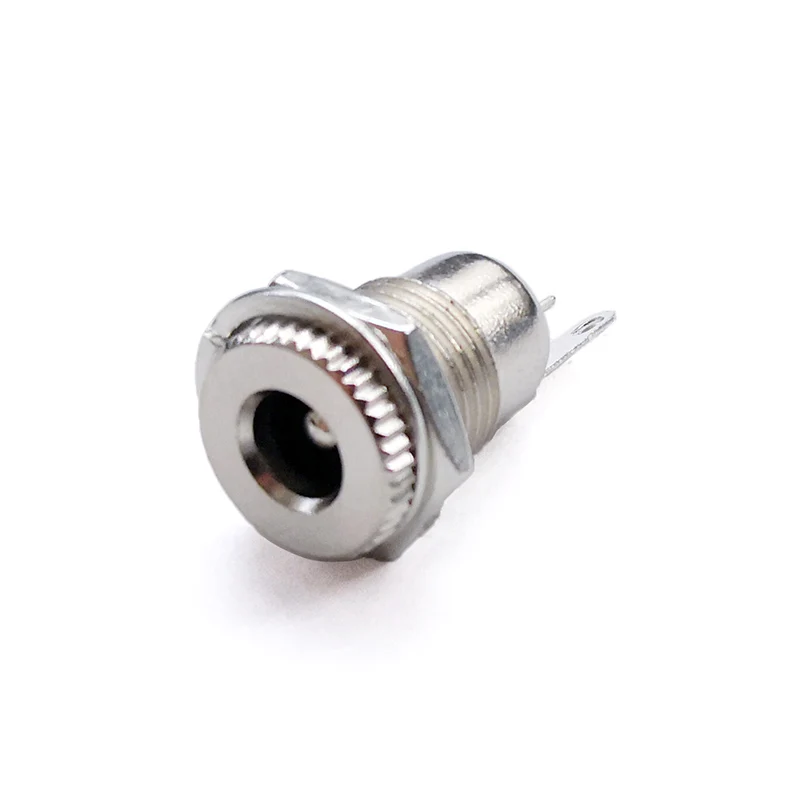 DC 전원 잭 소켓 5.5mm x 2.1mm/5.5x2.5mm 암 패널 마운트 커넥터 금속 패널 마운트 인터페이스 플러그 와이어 터미널