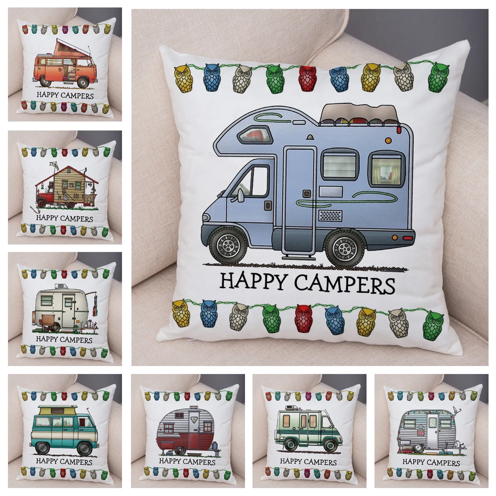 Happy Camper Cushion Covers Happy Camper Pillow Covers Camper